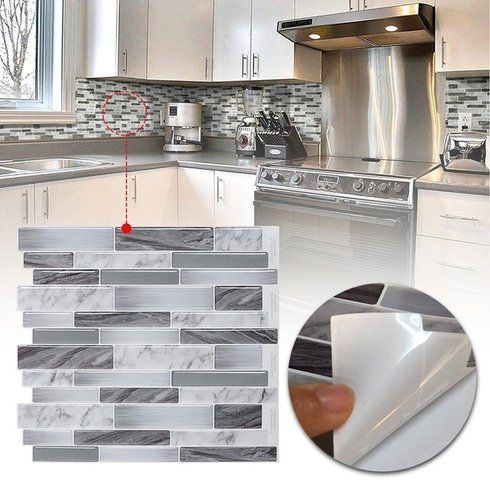 3D панель самоклейка вінілова VividTiles листова декоративна 25.4*28.5 см (VT-5)