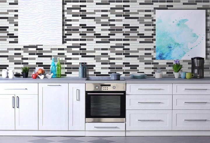 3D панель самоклейка вінілова VividTiles під дрібну плитку листова декоративна 28 * 23.5 см (VT-1)