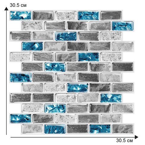 3D панель самоклейка вінілова VividTiles листова декоративна 30.5*30.5 см (VT-6)