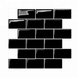 3D панель самоклейка вінілова VividTiles під чорну цеглу листова декоративна 30.5*30.5 см (VT-3)