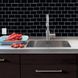 3D панель самоклейка вінілова VividTiles під чорну цеглу листова декоративна 30.5*30.5 см (VT-3)